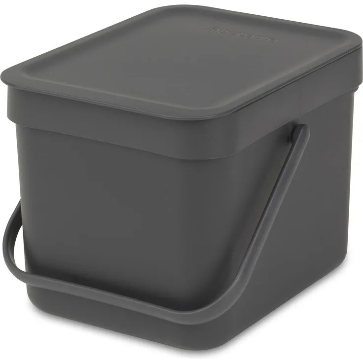Brabantia 'Sort & Go' Abfallbehälter, Kunststoff, Grey, 6 Liter