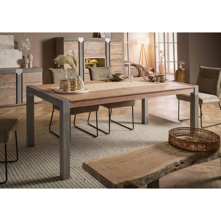 Esstisch Akazie 220x100x76 beige lackiert AMSTERDAM #116 – Bild 3