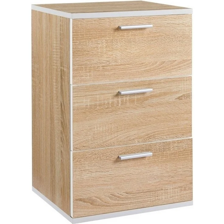 Yaheetech Nachttisch (1-St), Nachtschrank mit 3 Schubladen, 40 x 35 x 60,5 cm – Bild 4