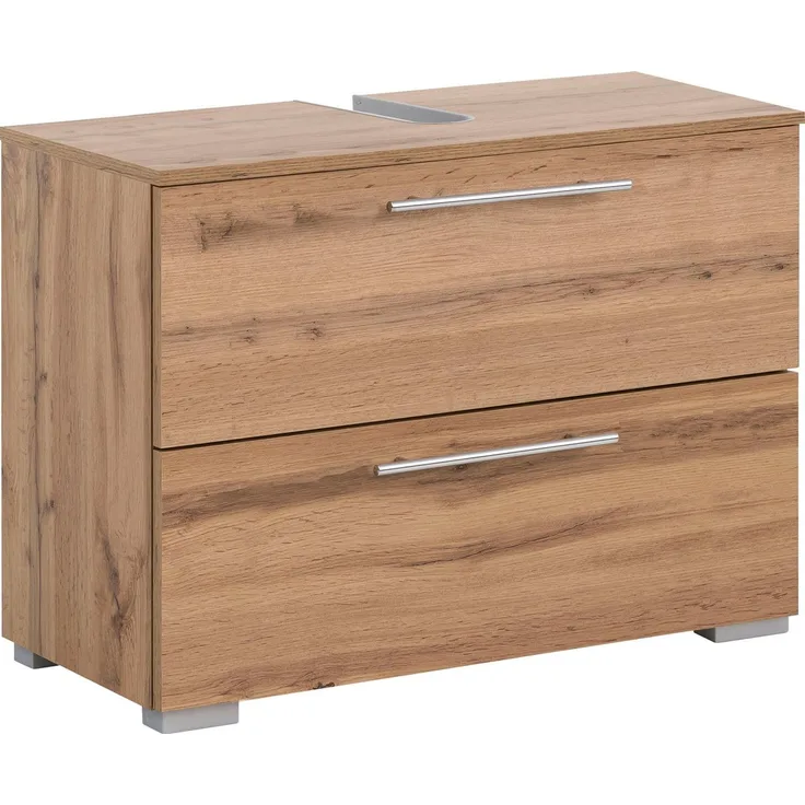 Schildmeyer Waschbeckenunterschrank Carlos 148599, eiche landhaus Dekor, 80,2 x 59,1 x 35 cm