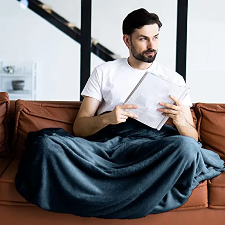 Wohndecke Kuscheldecke super weich & flauschig – warme Fleecedecke, Gräfenstayn, warme Wolldecke, Sofadecke & Tagesdecke - Überwurf Sofa, Couch – Bild 7