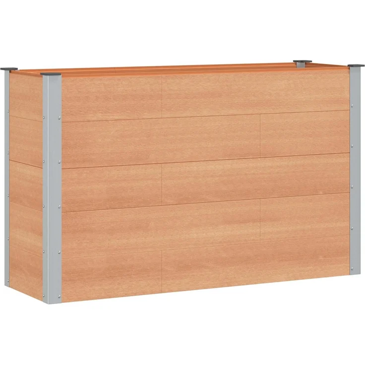 vidaXL Hochbeet Braun 150 x 50 x 91 cm WPC und Aluminium 42039001 – Bild 2
