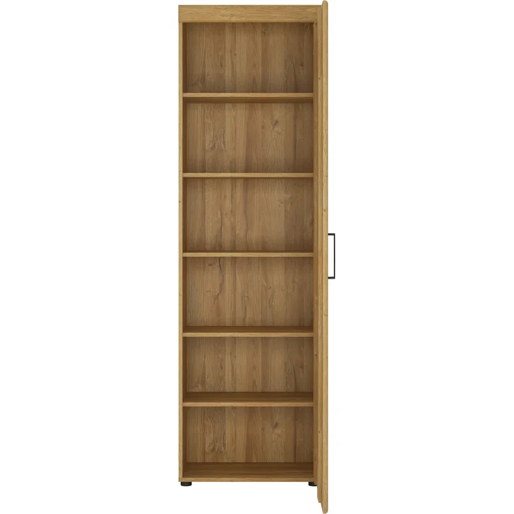 Stauraumschrank >CORTINA< in Grandson Eiche Dekor - 58x195x37,4 (BxHxT) – Bild 2