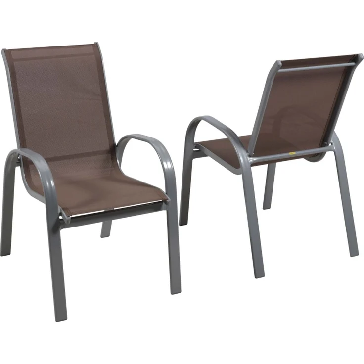 Amalfi Gartenmöbel Set 5tlg, 4 Stapelsessel, Ausziehtisch 160 (220) x 90 cm, Aluminium/Textil – Bild 4