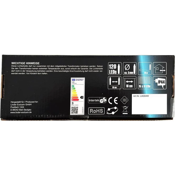 Mojawo Lichtervorhang 120er LED-Lichtervorhang Innen und Außen warmweiß – Bild 6