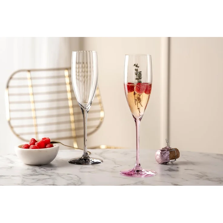 Leonardo Poesia Sektglas 6er Set, spülmaschinengeeignetes Champagnerglas, Höhe 25 cm, 250 ml, grau, 022381 – Bild 10