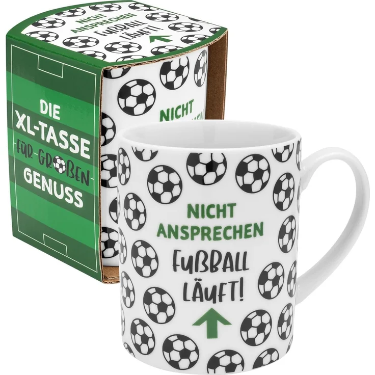 GRUSS & CO XL-Tasse Motiv Fußball | lustige Kaffeetasse, Porzellan, Becher groß 60 cl | Männergeschenk, Partygeschenk | 73883 – Bild 3