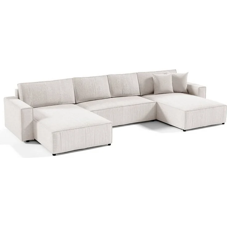 Beautysofa Ecksofa Parys U Lieferung beinhaltet die Einbringung in die Wohnung, mit Schlaffunktion, Bettkasten, u-förmig Ecke, 390 cm Polsterecke XXL, universelle Ottomane – Bild 4