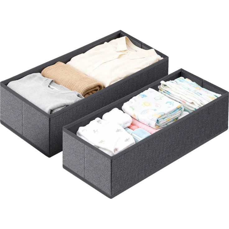 Sekey Schubladen Organizer aus Vliesstoff Faltbare Aufbewahrungsbox für Schrank und Kleiderschrank 22 x 51 x 11 cm 2 Stück – Bild 2