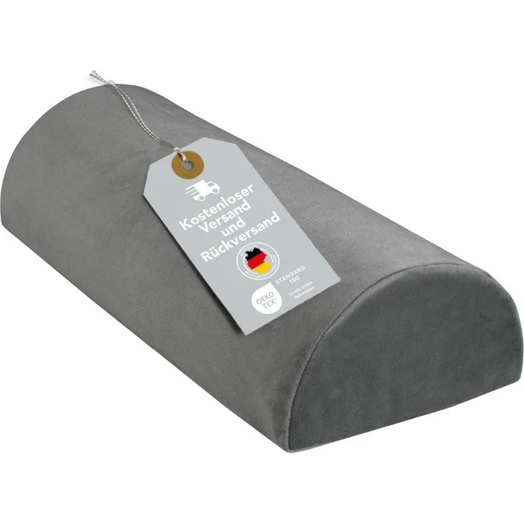 XDREAM Halbrolle ergonomisches Nackenkissen halbrund, Lagerungskissen, Funktionskissen, 1-tlg, wirkt stützend und entlastend, super weicher Mikroplüsch-Bezug