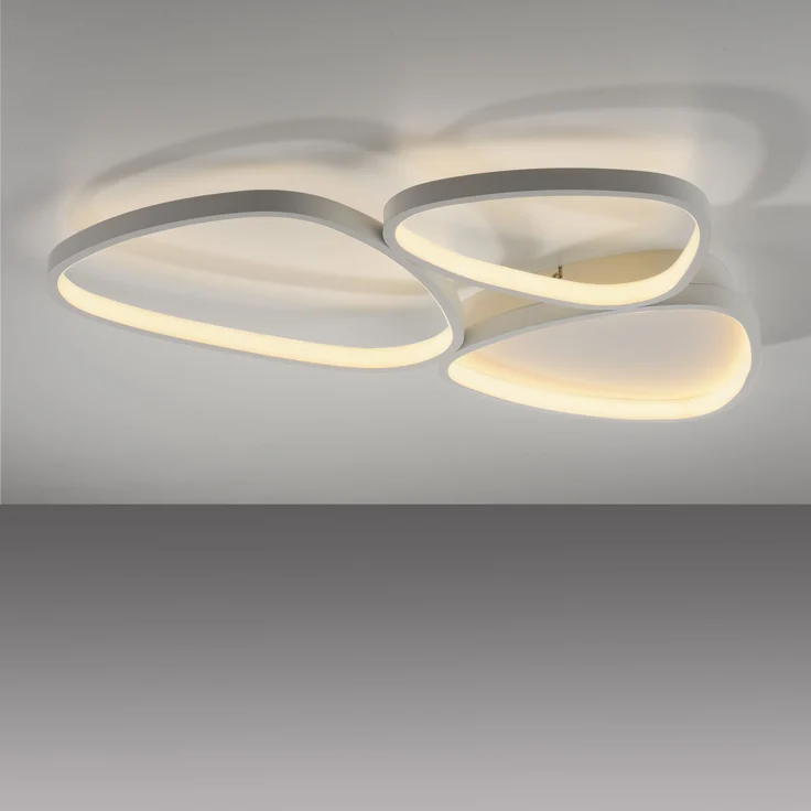 JUST LIGHT Deckenleuchte PEBBLES, Dimmfunktion, LED fest integriert, Warmweiß, LED, dimmbar, Switchmo, Memory, nach Trennung vom Netz – Bild 6