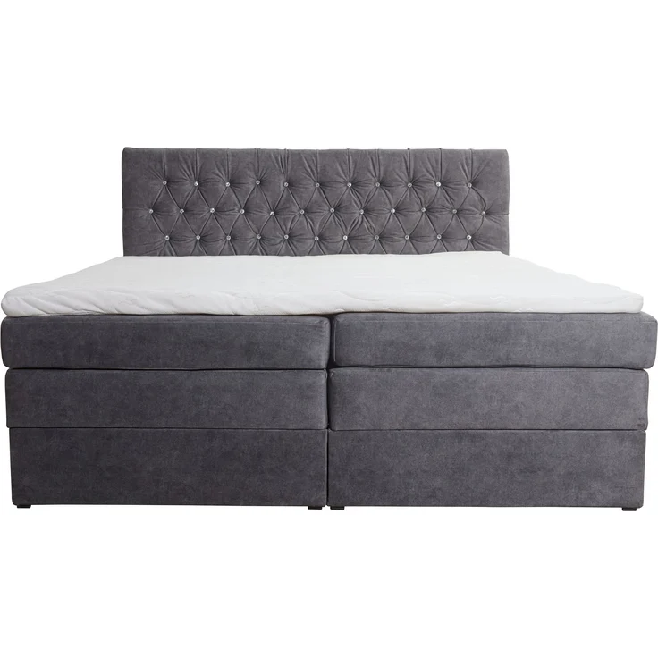 Malton Boxspringbett 180x200 Hotelbett Bonellfederkern Bett + Topper Bettkasten – Bild 4