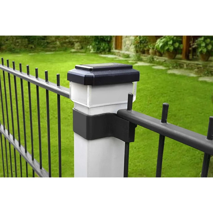 GreenBlue LED Gartenleuchte Solarmastleuchte für Zaun Outdoor geeignet, LED fest integriert, Warmweiß, solarbetriebene LED Gartenlampe für Garten und Zaun wetterfest – Bild 5