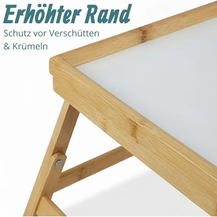 Relaxdays 2x Betttablett Bambus – Bild 6