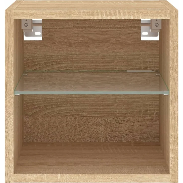 TV-Wandschrank, Fernsehschrank mit LED-Leuchten Sonoma-Eiche 30x28,5x30 cm – Bild 7