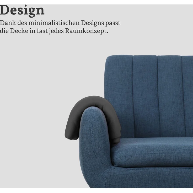 Fleecedecke mit Kedernaht - 130x170 cm Anthrazit – Bild 5