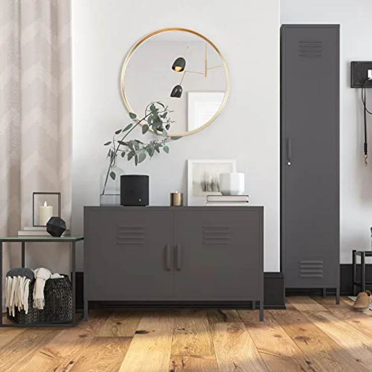 DHP Furniture Dorel Home Metallschrank Spind Grau – Bild 2