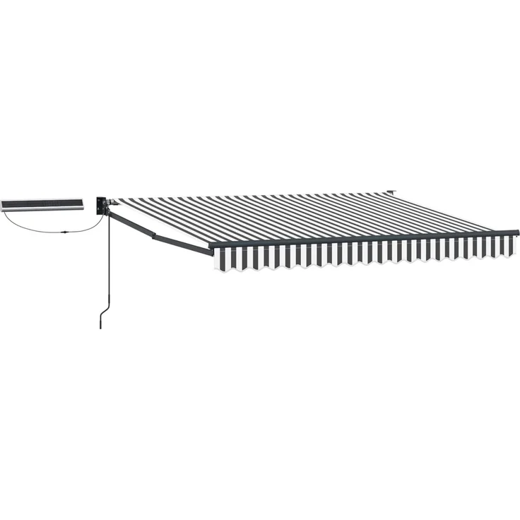 vidaXL Elektrische ausziehbare Markise Anthrazit und Weiß 3,5 x 2 m 3420070 – Bild 1