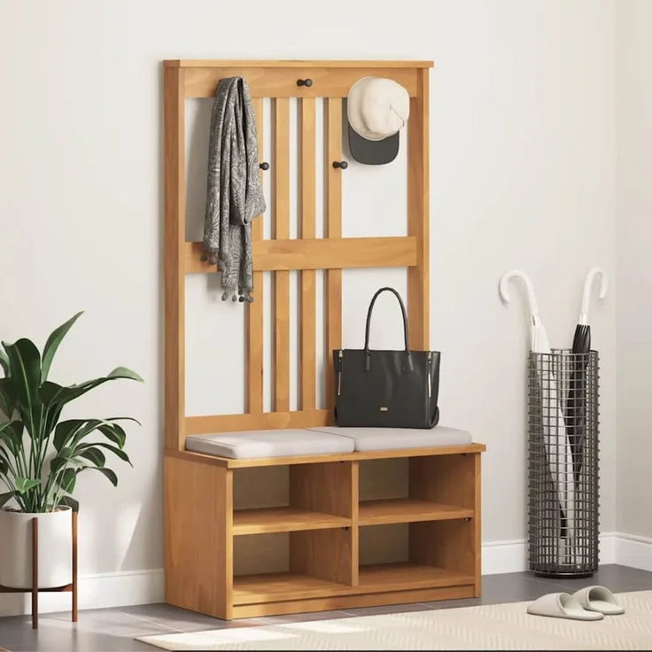 vidaXL Garderobenständer SANDNES 87x40x159,5cm Massivholz Kiefer 4010487