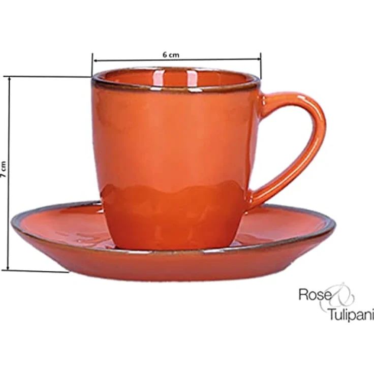 Espressotasse mit Untertasse Concerto Arancione – Bild 3
