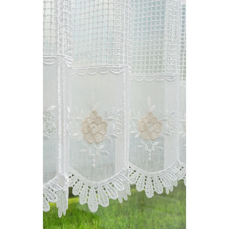 Lysel Scheibengardine Zierblume (Bx H) 144,5cm * 45cm beige/hellbeige – Bild 4