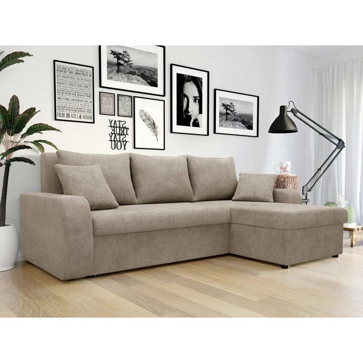 Mirjan24 Ecksofa Kristofer Lux (Farbe: Spirit Taupe), 80 x 147 x 238 cm – Bild 2