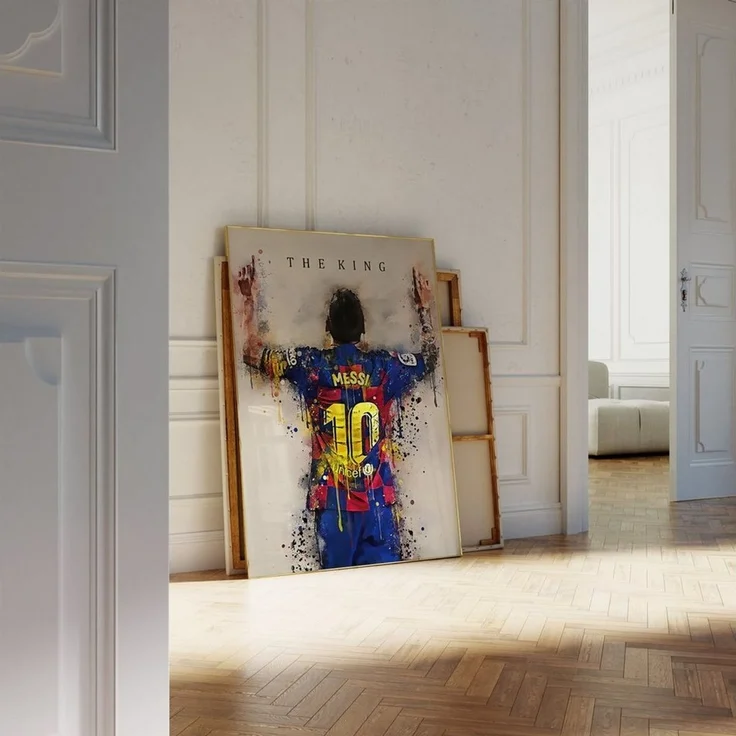 JUSTGOODMOOD Poster Premium ® Lionel Messi Poster · Fc Barcelona · The King · ohne Rahmen – Bild 3