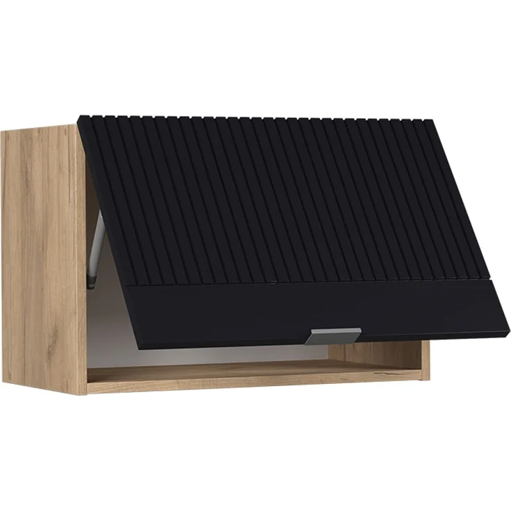 Hängeschrank Fame-Line Schwarz gestreift 60 cm Flach Vicco – Bild 4