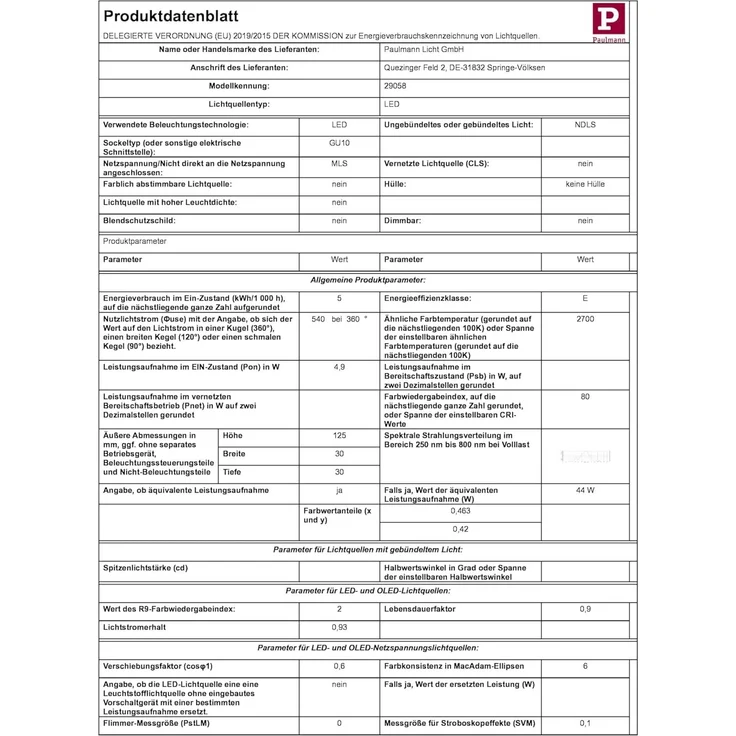 Paulmann LED-Leuchtmittel Deco Pipe 4,9W 230V Satin 2700K, Warmweiß – Bild 9
