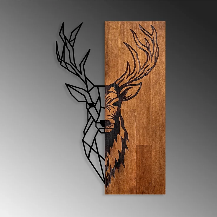 Wallity Wanddekoobjekt 100% WOODEN (Thickness: 3 cm) / METAL (Thickness: 1,5 mm), 33 x 58 cm – Bild 4