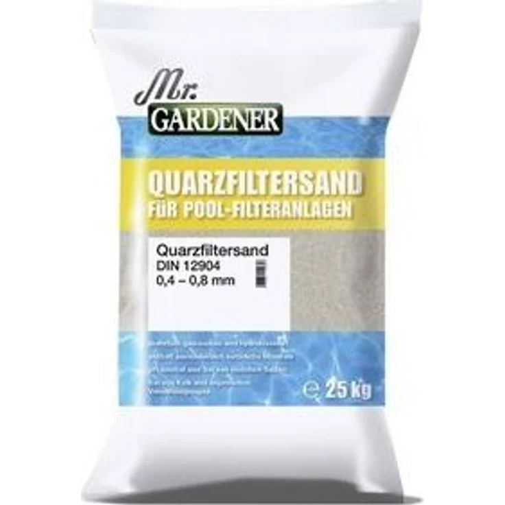 Mr. Gardener Quarzfiltersand 25 kg 0,4-0,8 mm Pool Quarzsand – Bild 4