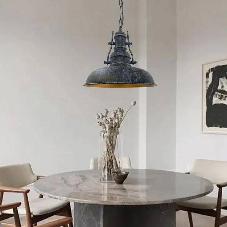 Bamyum Pendelleuchte Bamyum Pendelleuchte I Nota I Ø 31 cm Vintage Metall Lampe, ohne Leuchtmittel – Bild 2
