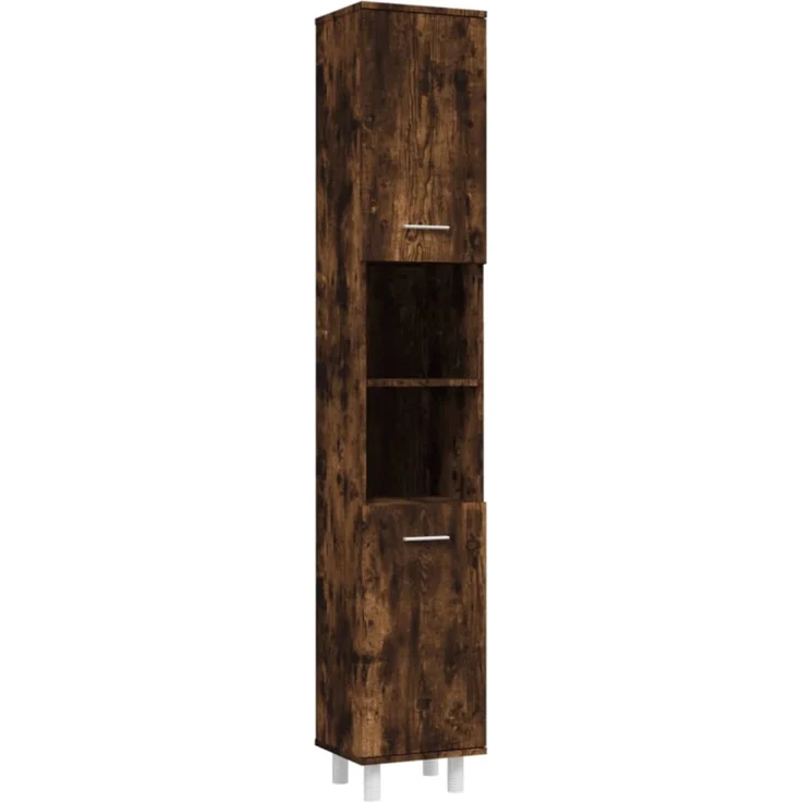 vidaXL 4-tlg. Badmöbel-Set Räuchereiche Holzwerkstoff 3187612 – Bild 2