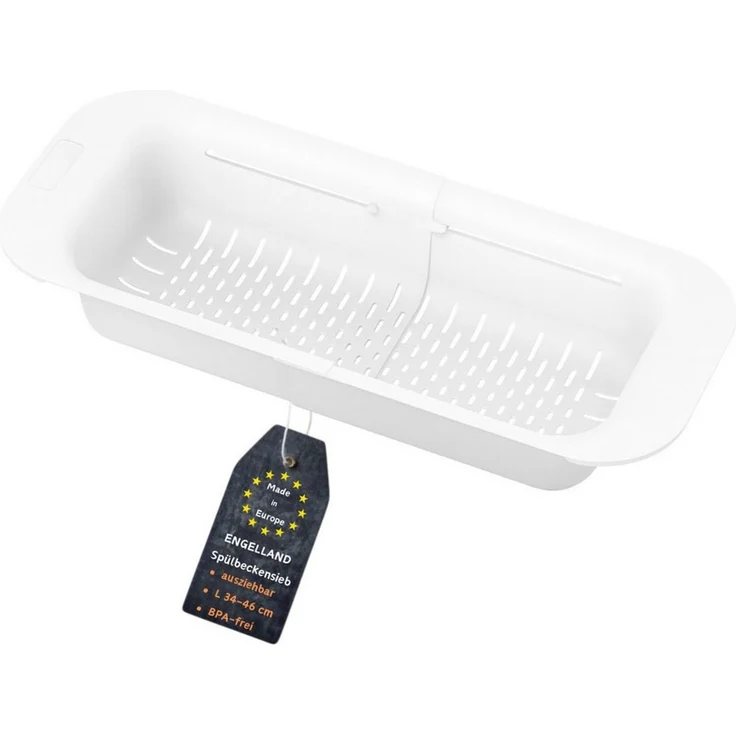 Engelland Küchensieb Ausziehbares Abtropfsieb für Spülbecken, Kunststoff, (Vorteils-Set, 1-St, lebensmittelecht), BPA-frei, flexibler Abtropfkorb, Nudelsieb, Seiher, robust, universell – Bild 5