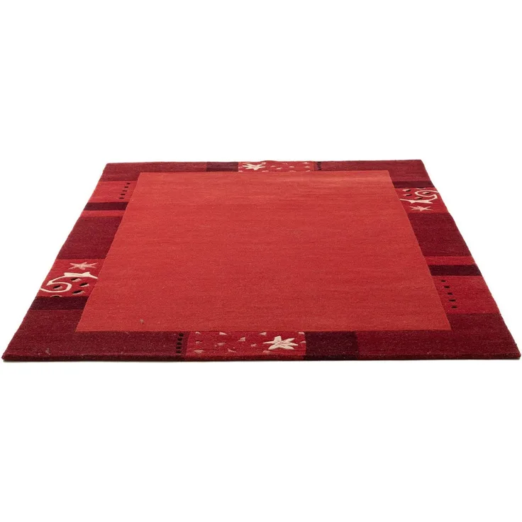THEKO Wollteppich Royal Ganges, rechteckig, Höhe: 13 mm, 95% Wolle, mit Bordüre, ideal im Wohnzimmer & Schlafzimmer