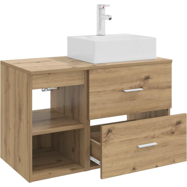 vidaXL Badezimmerschrank-Set 2 stk. Artisan-Eiche 79,5 x 41 x 79,5 cm 3403895 – Bild 4