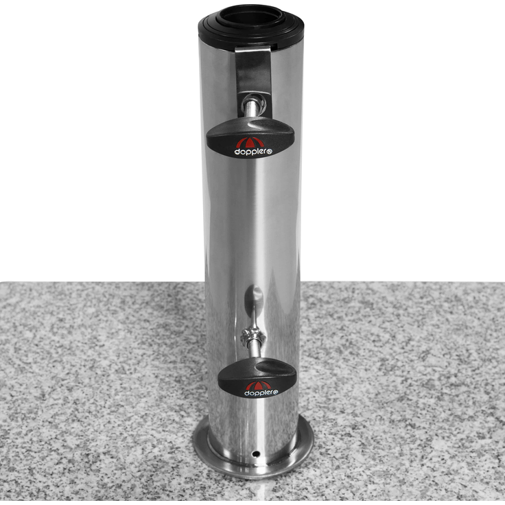 Doppler Trolley-Granit-Schirmsockel mit Rollen, granitgrau,50 kg, für Sonnenschirme bis Ø 300 cm – Bild 6