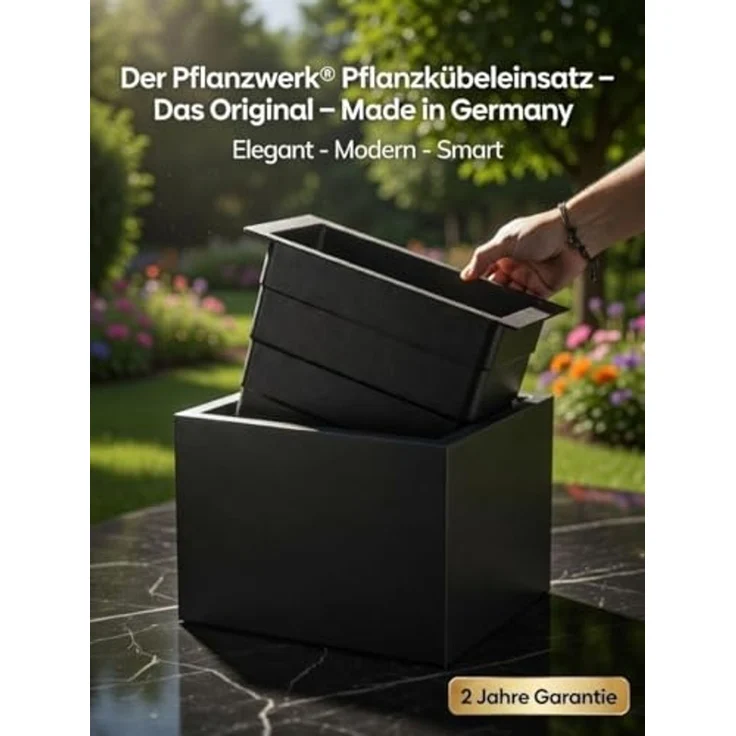 Pflanzwerk® Pflanzeinsatz Innentopf für alle CUBE Pflanzkübel Frostsicher Kunststoff Blumenkübel – Bild 2