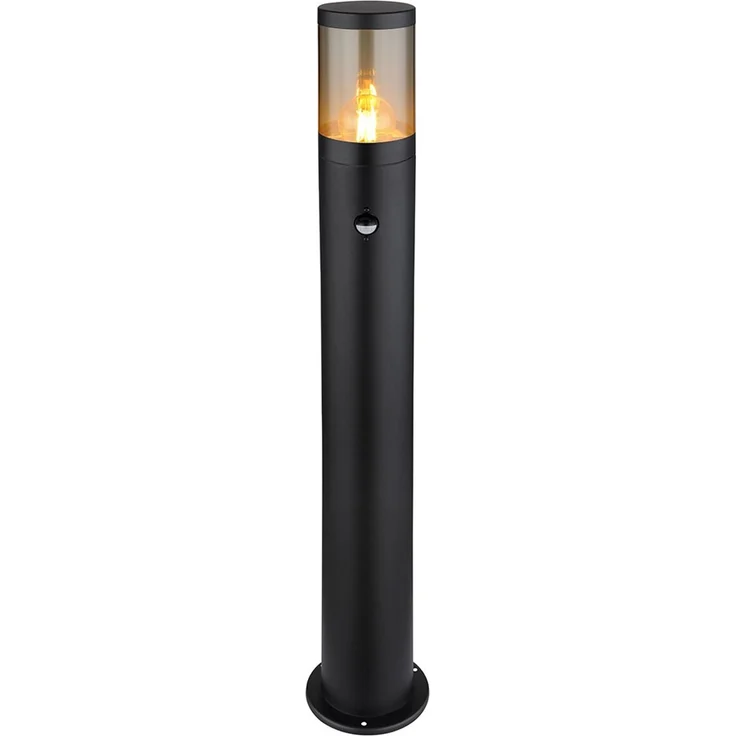 LED Stehleuchte, Bewegungsmelder, Edelstahl, schwarz, H 80 cm – Bild 7