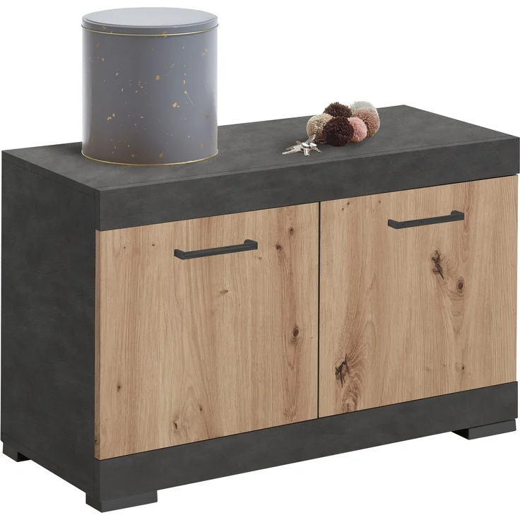 Garderobenschrank >BRISTOL 300< in Matera-Artisan Eiche - 80x50x34,9cm (BxHxT) – Bild 1