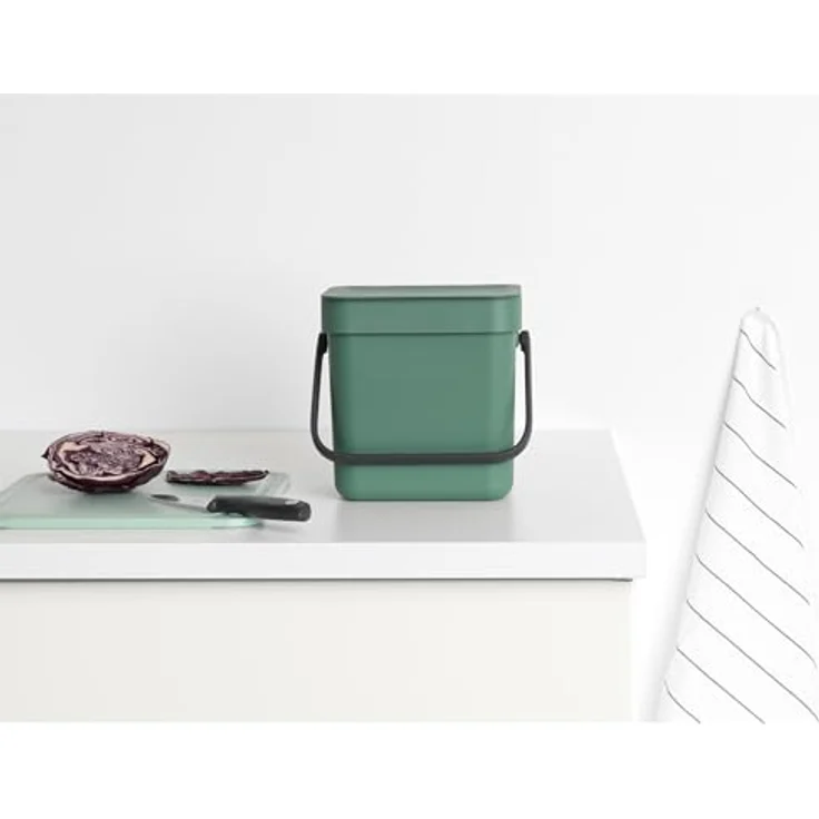 Brabantia 'Sort & Go' Abfallbehälter, Kunststoff, Fir Green, 3 Liter – Bild 5