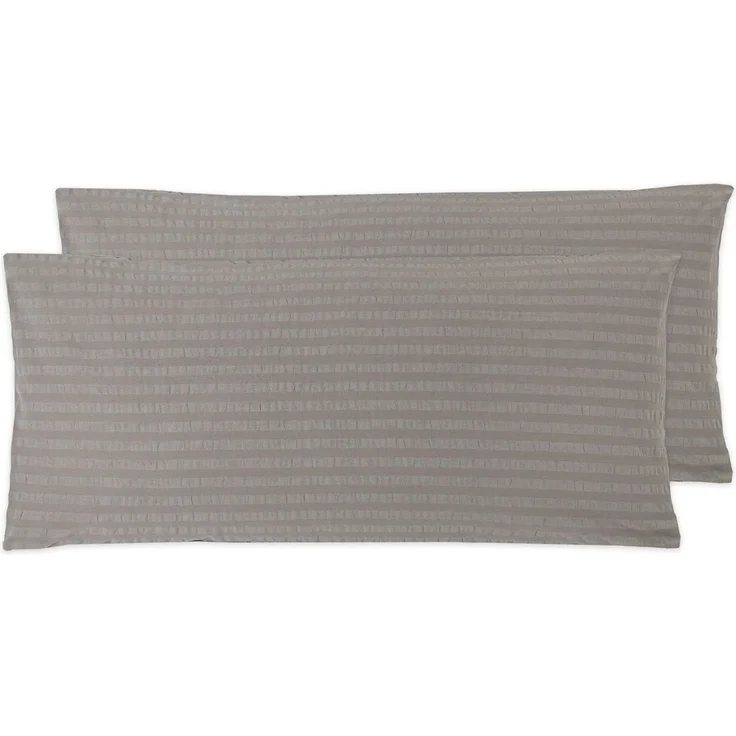 ZOLLNER Kissenbezug, (2 Stück), 40 x 80 cm, 100% Baumwolle, vom Hotelwäschespezalisten, Seersucker – Bild 5