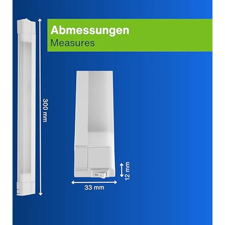 REV Unterbauleuchte Küche LED Z300 - Schrankbeleuchtung 30cm, 20.000h, LED Leiste 4W, 340lm, 3000K, weiß – Bild 7