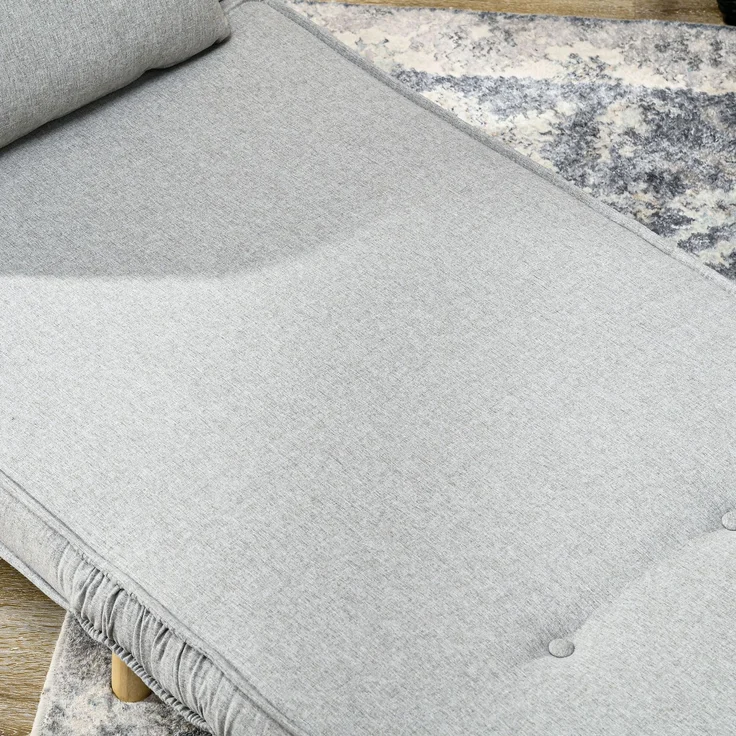 HOMCOM Relaxsessel mit Bettfunktion, verstellbare Rückenlehne, bis 150 kg Belastbar, Hellgrau, 72 x 78 x 79 cm – Bild 7