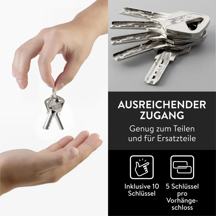 H&S Kindersicherung Robustes Vorhängeschloss für Lager, Container, Garage – Bild 2