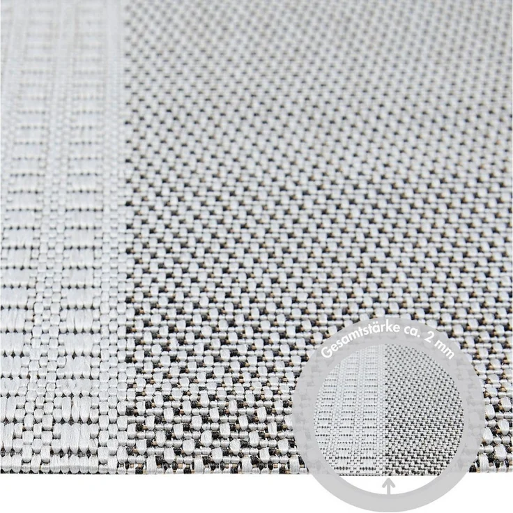 Andiamo Teppich ARIZONA1, rechteckig, Höhe: 5 mm, Flachgewebe, kariertes Muster, In- und Outdoor geeignet, wetterfest – Bild 2