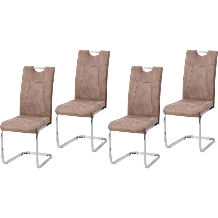 HTI-Living Esszimmerstuhl Esszimmerstuhl KellyC 4er-Set Braun (Set, 4 St), Schwingstuhl Freischwinger – Bild 1