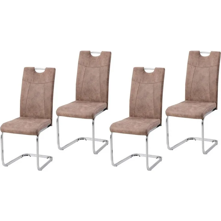 HTI-Living Esszimmerstuhl Esszimmerstuhl KellyC 4er-Set Braun (Set, 4 St), Schwingstuhl Freischwinger