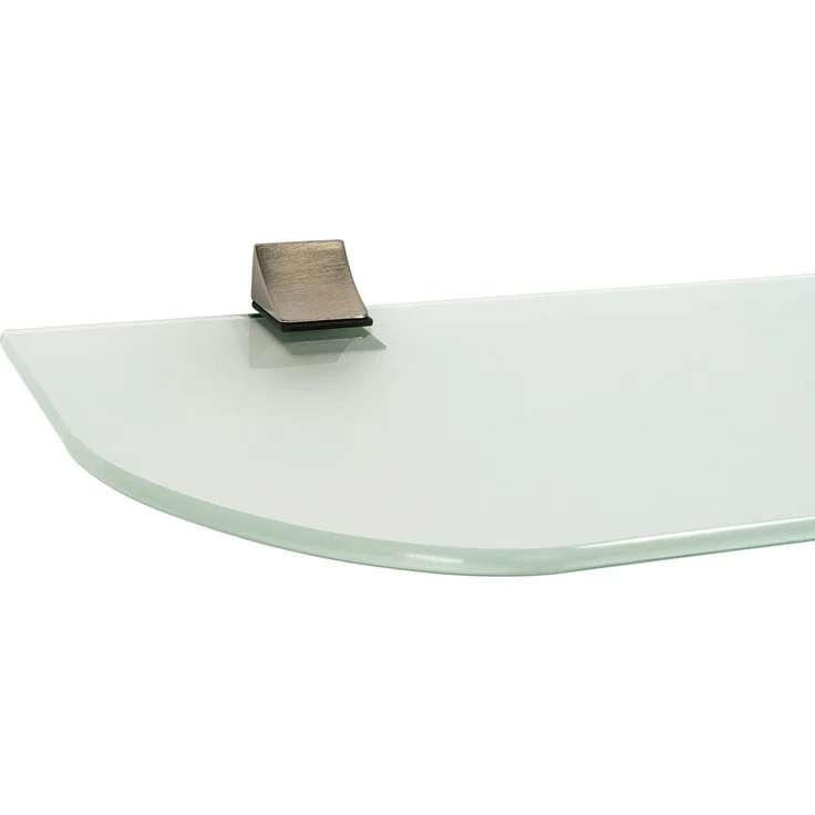 ib style Wandregal Glasregal 6mm klar 90 x 15 cm + Clip KUBI Edelstahloptik, Glasboden aus ESG-Sicherheitsglas - Wandregal – Bild 4