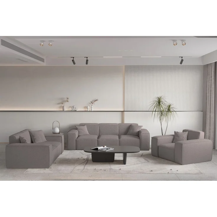 Sessel Designersessel CELES PREMIUM in Stoff Ascot Bukla Taupe – Bild 2